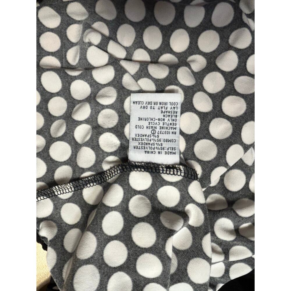 Talbots Black White Polka Belted Midi Dress Size 12 - Picture 8 of 9